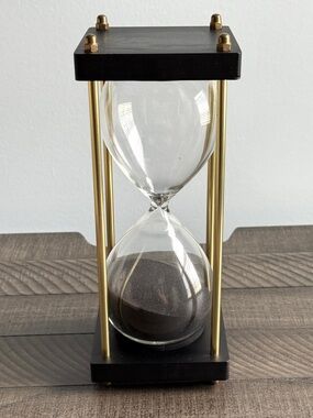 Black & Gold Hourglass Sand Timer - Home Decor Modern